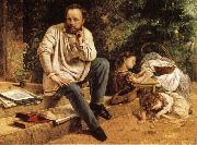 Gustave Courbet Pierre-joseph Prud'hon and His Children oil painting artist